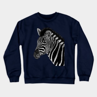 Chapman's zebra - ink illustration Crewneck Sweatshirt